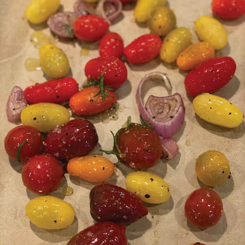 Tomatoes ready to be blistered