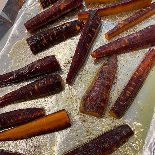 Quartered carrots