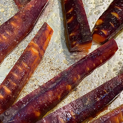 Carrots ready for roasting