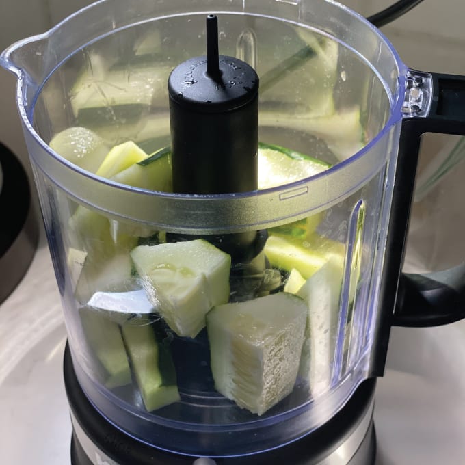 Cucumber in blender