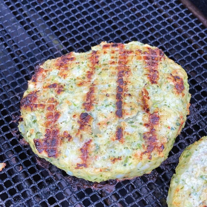 Shrimp Burger on the Grill